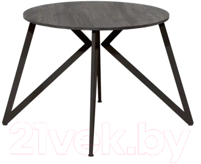 Обеденный стол Millwood Женева Л18 D90 (сосна пасадена/металл черный)