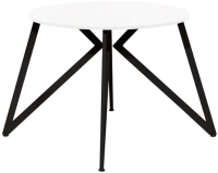 Обеденный стол Millwood Женева Л18 D90 (белый/металл черный) - 