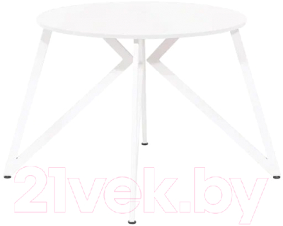 Обеденный стол Millwood Женева Л18 D90 (белый/металл белый)