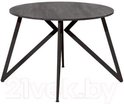 Обеденный стол Millwood Женева Л18 D110 (сосна пасадена/металл черный)