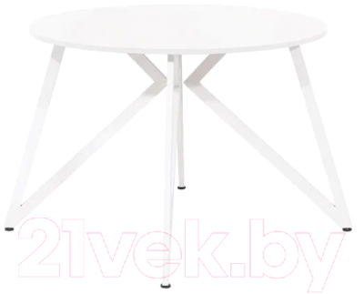 Обеденный стол Millwood Женева Л18 D110 (белый/металл белый)