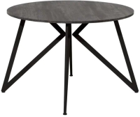 Обеденный стол Millwood Женева Л18 D120 (сосна пасадена/металл черный) - 