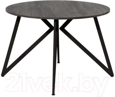 Обеденный стол Millwood Женева Л18 D120 (сосна пасадена/металл черный)