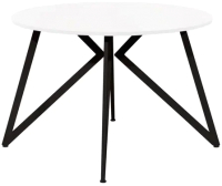 Обеденный стол Millwood Женева Л18 D120 (белый/металл черный) - 