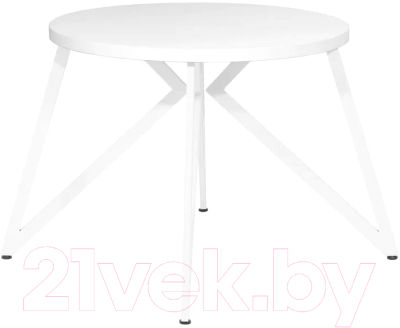 Обеденный стол Millwood Женева Л D90 (белый/металл белый)