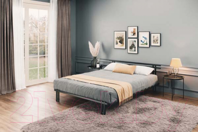 Двуспальная кровать AMI Лофт 1600 (черный)