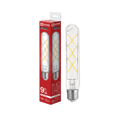 

Лампа, LED-T30-Deco 9Вт 230В Е27 4000К 1140Лм 225мм / 4690612050881