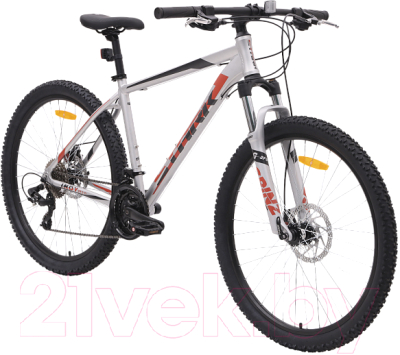 Велосипед STARK Indy 27.2 D 2024 (20, серебристый металлик/черный металлик/красный)