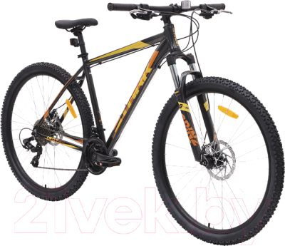 Велосипед STARK Indy 29.2 D 2024 (18, темный мультицвет/оранжевый/желтый)