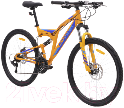 Велосипед STARK Jumper 27.1 FS D 2024 (20, оранжевый/голубой/синий)