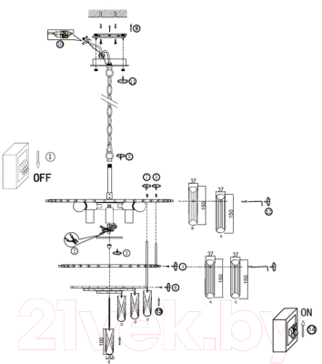 Люстра Omnilux Turri OML-89603-08