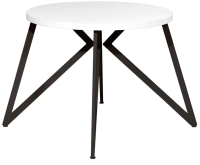 Обеденный стол Millwood Женева Л D90 (белый/металл черный) - 