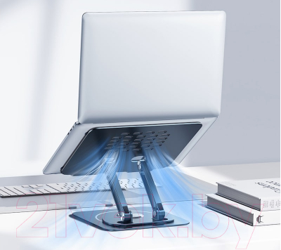 Подставка для ноутбука Baseus UltraStable Pro Rotatable and Foldable / B10059900811-01 (серый)