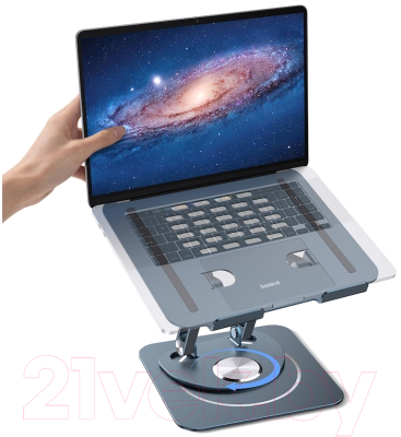 Подставка для ноутбука Baseus UltraStable Pro Rotatable and Foldable / B10059900811-01 (серый)