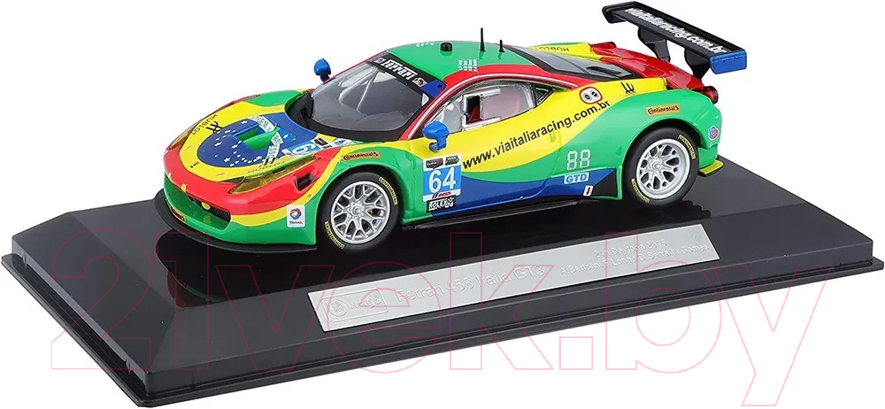 Масштабная модель автомобиля Bburago Ferrari – 458 Italia GT3 2015 / 18-36305