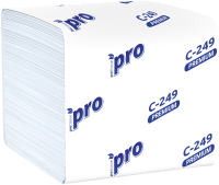 Туалетная бумага PROtissue 2-х слойная листовая / С249 (250 листов) - 