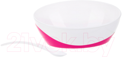Набор посуды для кормления Canpol Миска с ложкой / 31/406 (350мл, розовый)