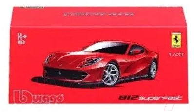 Масштабная модель автомобиля Bburago Ferrari – 812 Superfast / 18-36908