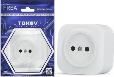 Розетка Tokov Electric Frea TKE-FR-R1-C01 (белый) -