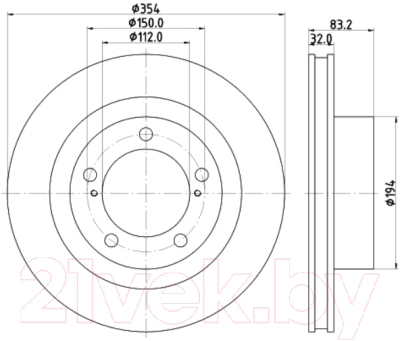 Изображение товара Тормозной диск Nisshinbo ND1127K