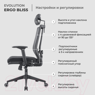 Купить Кресло офисное Evolution Ergo Bliss в Солигорске