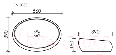 Умывальник Ceramica Nova Element CN5033