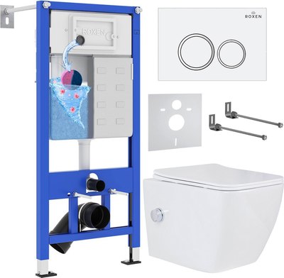 

Унитаз подвесной с инсталляцией, StounFix Slim 506235