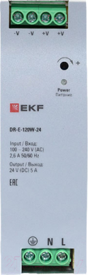 Блок питания на DIN-рейку EKF DR-E-120W-24