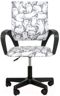 Кресло офисное King Style 695 LT Black / PMK 001.224 (пиастра, крестовина пластик/ткань/Kotofey 01)