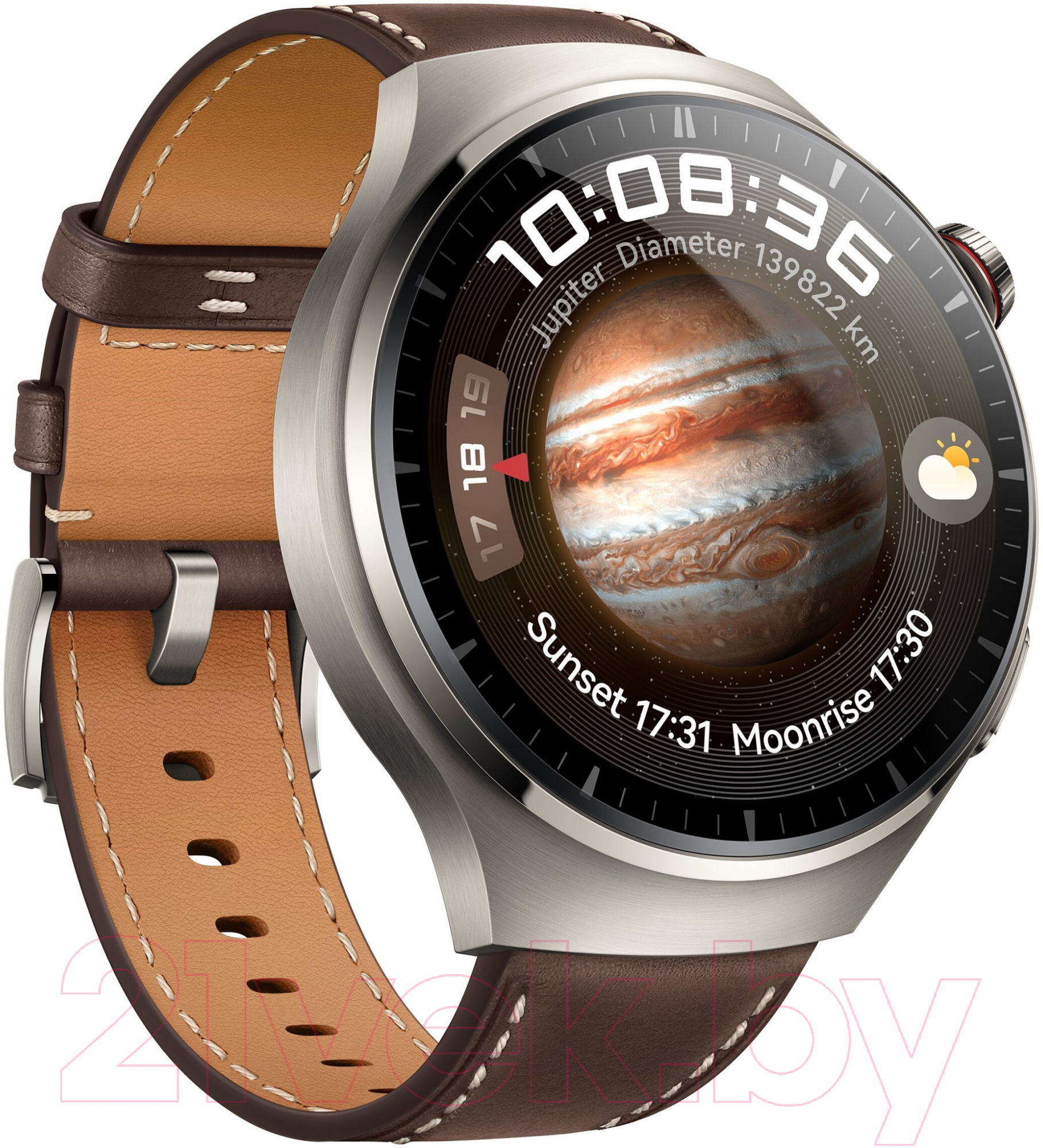 Умные часы Huawei 4 Pro Aerospace-Grade Titanium Case Brown Strap / MDS-AL00