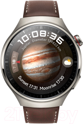 Изображение товара Умные часы Huawei 4 Pro Aerospace-Grade Titanium Case Brown Strap / MDS-AL00