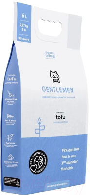 Наполнитель для туалета Organic Team Tofu Gentlemen комкующийся для джентльменов (6л/2.27кг)