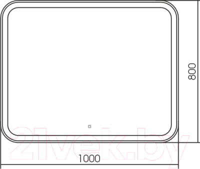 Зеркало Silver Mirrors Stiv Neo S 100x80 / LED-00002887