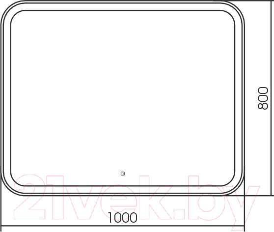 Зеркало Silver Mirrors Stiv Neo S 100x80 / LED-00002887