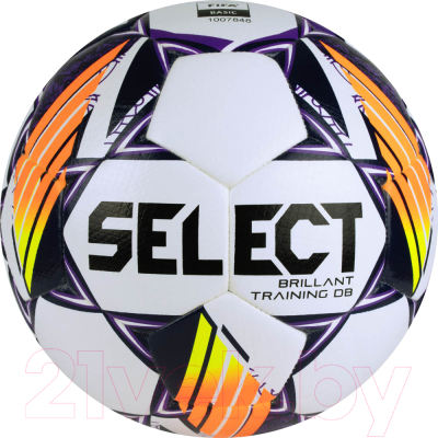 Футбольный мяч Select Brillant Training DB V24 / 0864168096 (размер 4, белый/оранжевый)