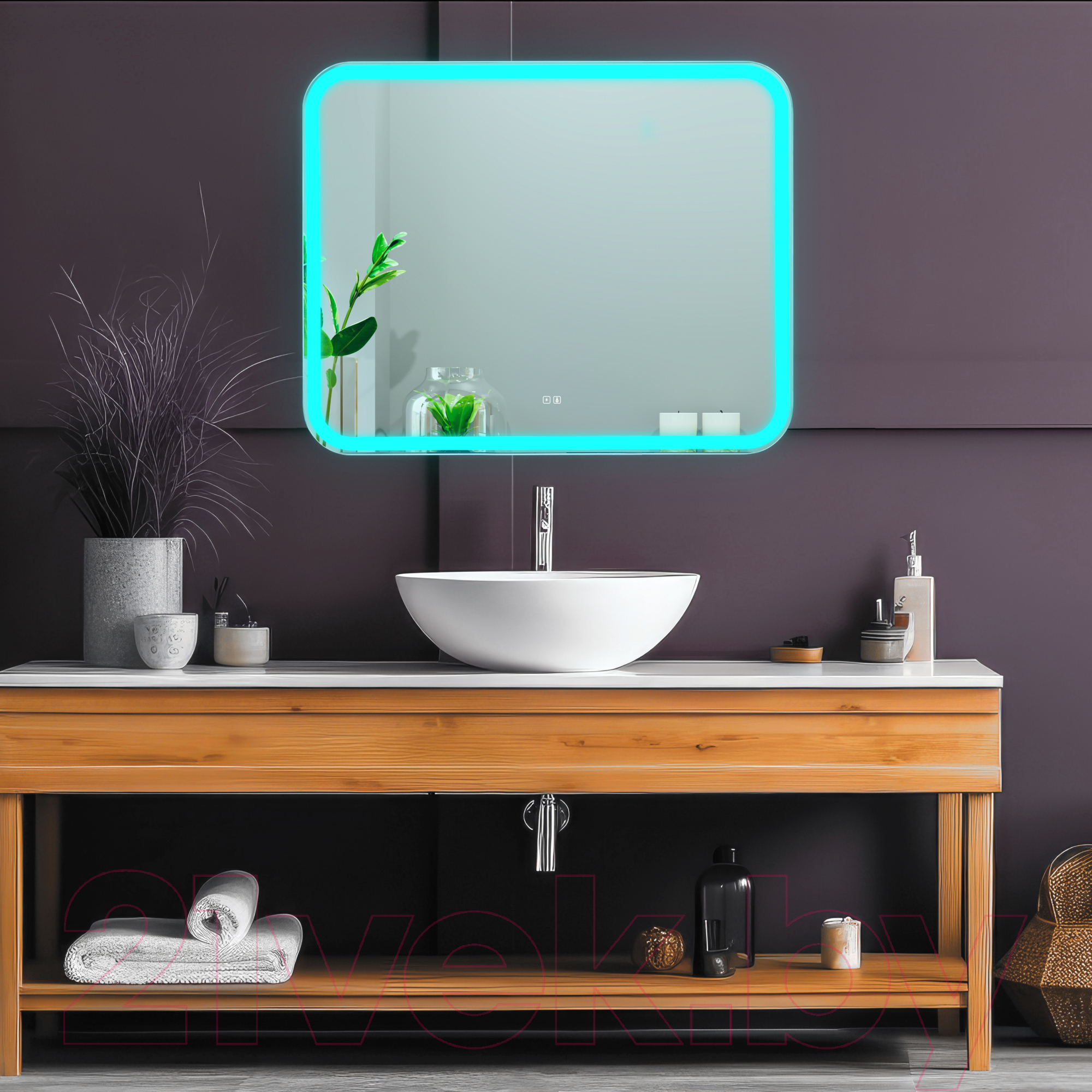 Зеркало Silver Mirrors Stiv Neo RGB 100x80 / LED-00002889