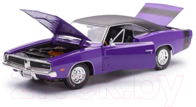 Масштабная модель автомобиля Maisto 1969 Dodge Charger R/T / 31387PL (фиолетовый)