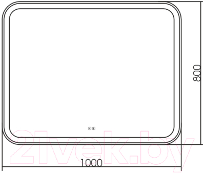 Зеркало Silver Mirrors Stiv Neo RGB 91.5x68.5 / LED-00002888