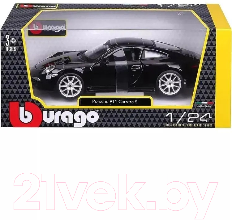 Автомобиль игрушечный Bburago Porsche 911 Carrera S / 18-21065BK