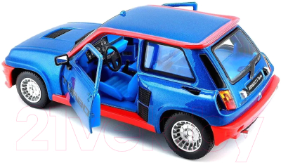 Масштабная модель автомобиля Bburago Renault 5 Turbo / 18-21088BU (красный/синий)