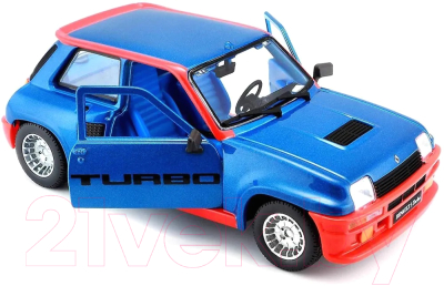 Масштабная модель автомобиля Bburago Renault 5 Turbo / 18-21088BU (красный/синий)