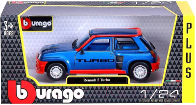 Масштабная модель автомобиля Bburago Renault 5 Turbo / 18-21088BU (красный/синий)