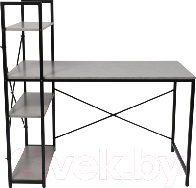 Письменный стол AksHome Onyx (бетон/черный металл)