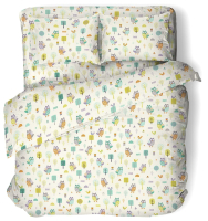 Комплект постельный для малышей Акварелька Совушки №9363/1 (бязь, белый) - 