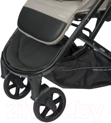 Детская прогулочная коляска INDIGO Mega (бежевый)