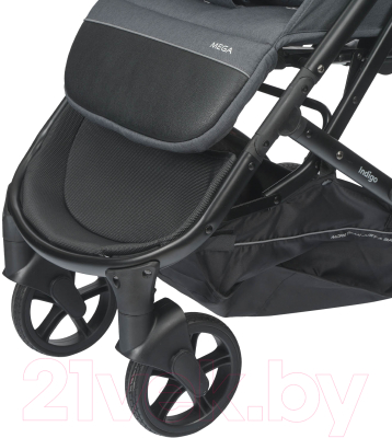 Детская прогулочная коляска INDIGO Mega (темно-серый)