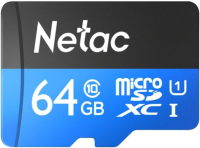 Карта памяти Netac MicroSD Card P500 Standard 64GB (NT02P500STN-064G-N)  - 