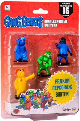 Набор фигурок коллекционных Gang Beasts Зеленый герой рестлер / GB2040-B