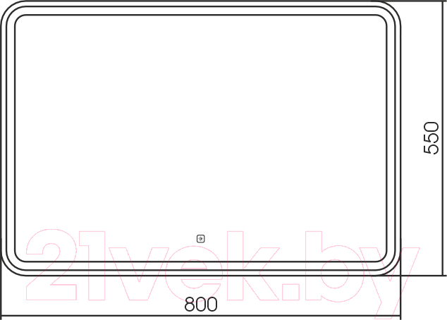 Зеркало Silver Mirrors Давид ТХ 80x55 / LED-00002891