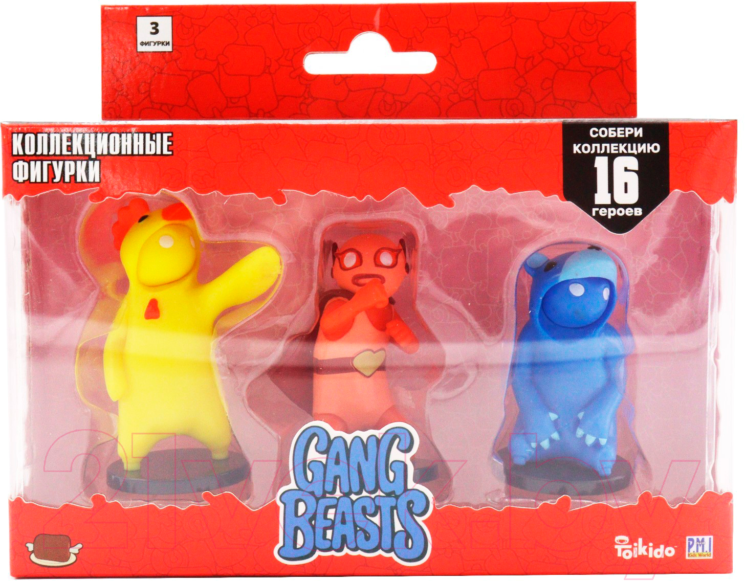 Набор фигурок коллекционных Gang Beasts Красный герой в плаще / GB2021-D